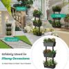 3 Tier Black Plastic Vertical Garden Planter Set