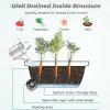 3 Tier Black Plastic Vertical Garden Planter Set