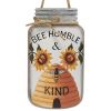 Positive Vibes Only: "Bee Humble & Kind" Mason Jar Sign