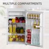 Compact White Refrigerator Mini Fridge with Freezer