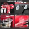 Red Stainless Steel 600W Electric Kitchen Mixer with 6-Quart Bowl