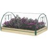 Mini Raised Garden Bed Planter Box with Greenhouse Cover