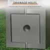 Set of 2 Grey Outdoor Planters – Modern, Lightweight, 22" and 18"