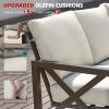 6-Piece Metal L-Shape Patio Set: Highback, Olefin Cushions, Waterproof Cover