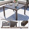 6-Piece Metal L-Shape Patio Set: Highback, Olefin Cushions, Waterproof Cover