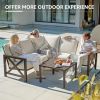 6-Piece Metal L-Shape Patio Set: Highback, Olefin Cushions, Waterproof Cover