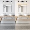 Elegant Black 4-Light Crystal Vanity Light - Bathroom Lighting