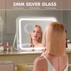 Makeup Mirror with LED Lights: 3 Modes, Touch Control, 360° Rotate, 5X