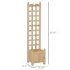 Raised Garden Bed with Trellis - Durable Fir Wood
