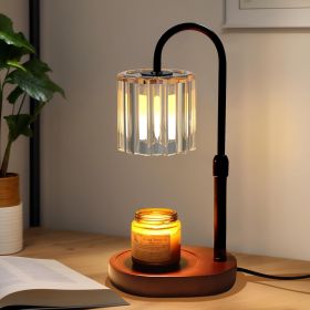 Lukasa Candle Warmer Lamp: Timer, Dimmer, Adjustable Height (Color: Walnut)
